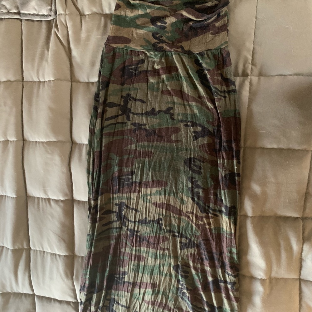 Camo Print long skirt